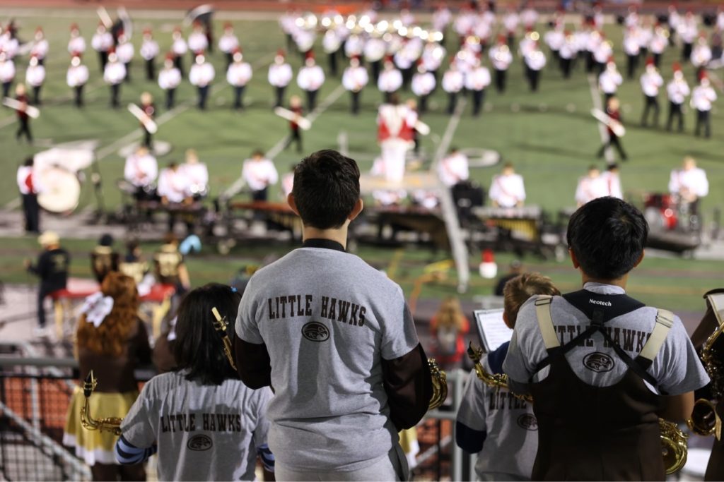 Little Hawks with the Becahi Marching Band