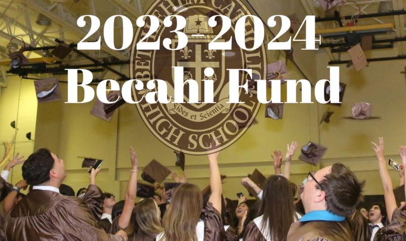 2023-2024 Becahi Fund, class of 2023 graduates tossing their hats
